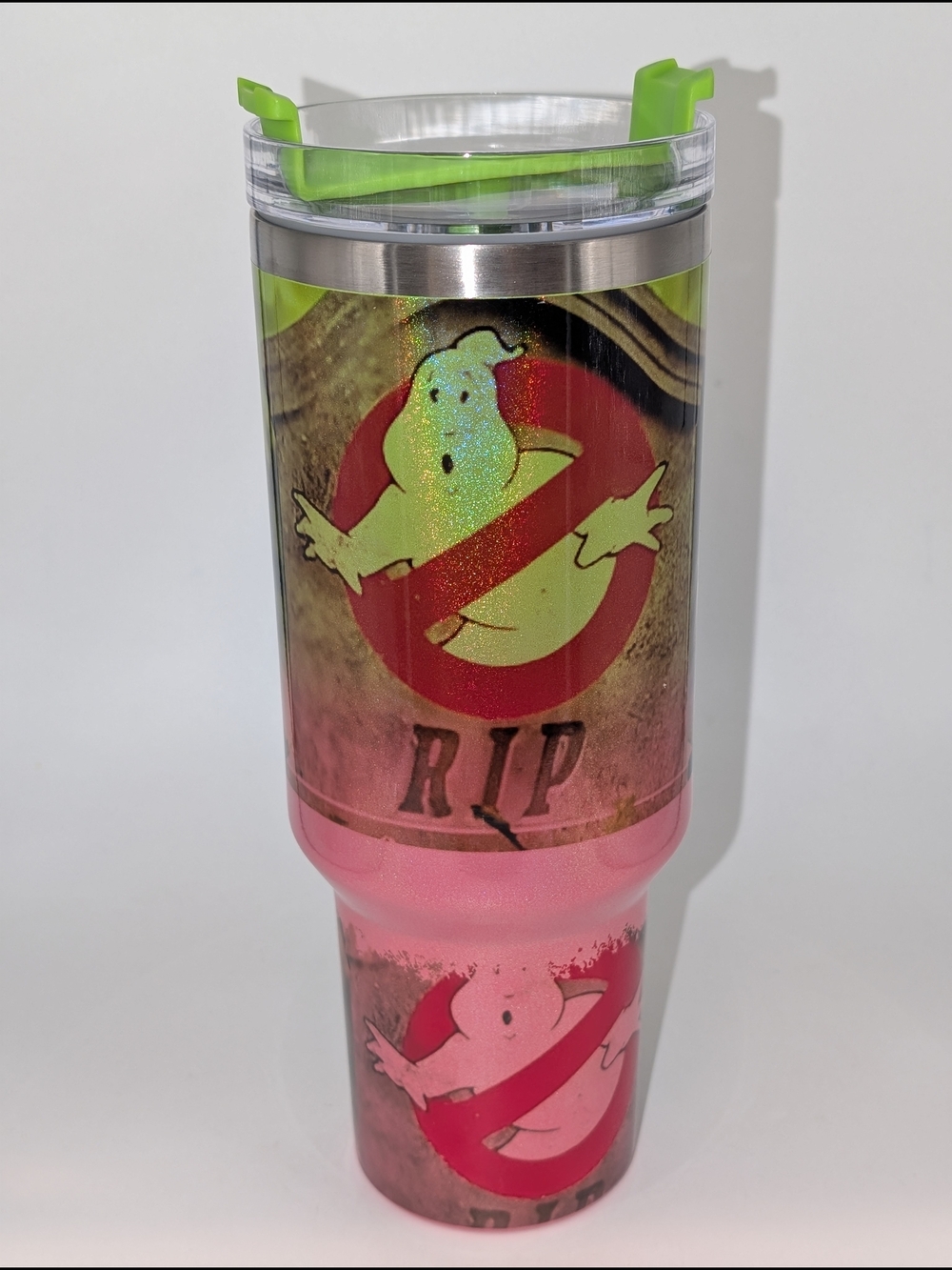 Ghostbusters RIP Glitter Travel Tumbler - Stainless Steel 40oz -Brandnew-